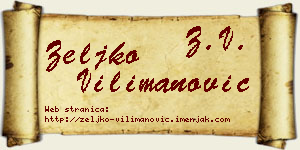 Željko Vilimanović vizit kartica